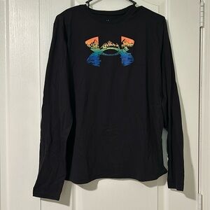 Under Armour Long Sleeve Logo Shirt Black - Kid´s XL